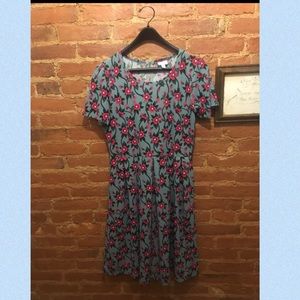 Xl lularoe “Amelia” zipper back A-line dress